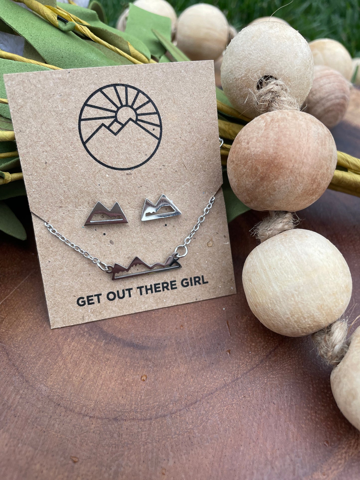 Mountain Necklace + Earrings
