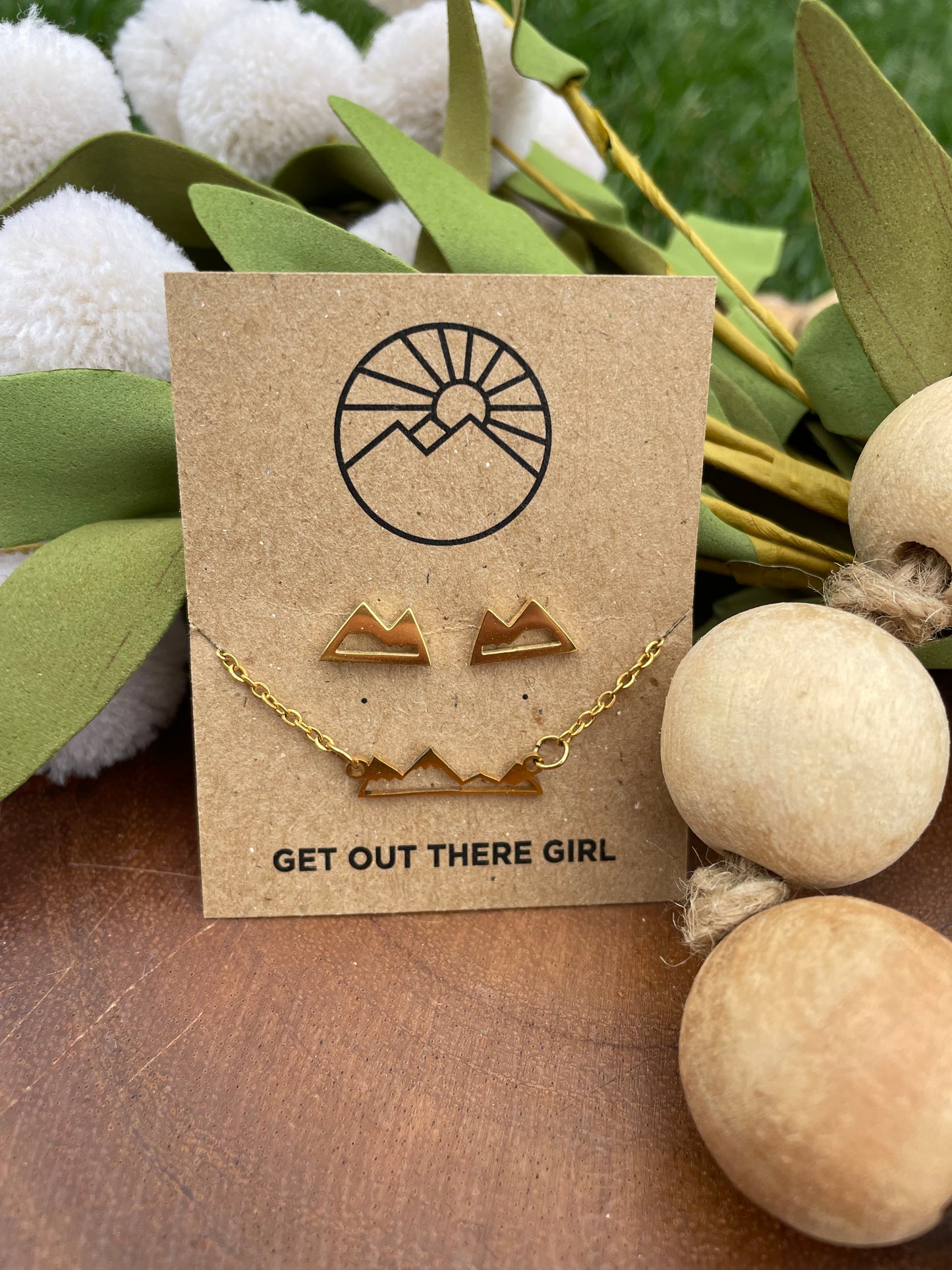 Mountain Necklace + Earrings